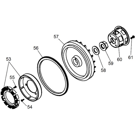 Генератор зарядки и маховик Champion DTP81E